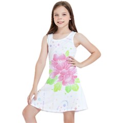 Flowers Art T- Shirtflowers T- Shirt (14) Kids  Lightweight Sleeveless Dress by maxcute