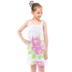 Flowers Art T- Shirtflowers T- Shirt (14) Kids  Overall Dress by maxcute