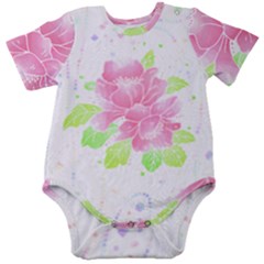 Flowers Art T- Shirtflowers T- Shirt (14) Baby Short Sleeve Bodysuit