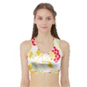 Flowers Art T- Shirtflowers T- Shirt (15) Sports Bra with Border View1