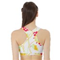 Flowers Art T- Shirtflowers T- Shirt (15) Sports Bra with Border View2