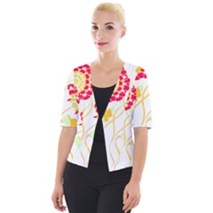 Flowers Art T- Shirtflowers T- Shirt (15) Cropped Button Cardigan by maxcute