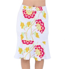 Flowers Art T- Shirtflowers T- Shirt (15) Short Mermaid Skirt by maxcute