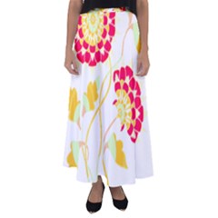 Flowers Art T- Shirtflowers T- Shirt (15) Flared Maxi Skirt by maxcute