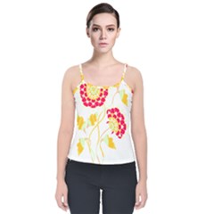 Flowers Art T- Shirtflowers T- Shirt (15) Velvet Spaghetti Strap Top by maxcute