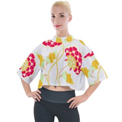 Flowers Art T- Shirtflowers T- Shirt (15) Mock Neck Tee