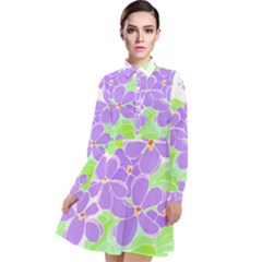 Flowers Art T- Shirtflowers T- Shirt (16) Long Sleeve Chiffon Shirt Dress by maxcute