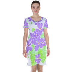 Flowers Art T- Shirtflowers T- Shirt (16) Short Sleeve Nightdress by maxcute