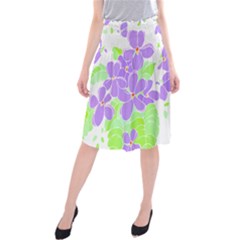 Flowers Art T- Shirtflowers T- Shirt (16) Midi Beach Skirt by maxcute