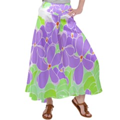 Flowers Art T- Shirtflowers T- Shirt (16) Satin Palazzo Pants by maxcute