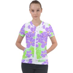 Flowers Art T- Shirtflowers T- Shirt (16) Short Sleeve Zip Up Jacket by maxcute