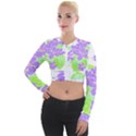 Flowers Art T- Shirtflowers T- Shirt (16) Long Sleeve Cropped Velvet Jacket View1