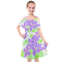 Flowers Art T- Shirtflowers T- Shirt (16) Kids  Cut Out Shoulders Chiffon Dress by maxcute