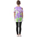 Flowers Art T- Shirtflowers T- Shirt (16) Fold Over Open Sleeve Top View2