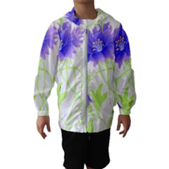 Flowers Art T- Shirtflowers T- Shirt (17) Kids  Hooded Windbreaker by maxcute