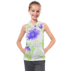 Flowers Art T- Shirtflowers T- Shirt (17) Kids  Sleeveless Hoodie by maxcute