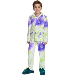 Flowers Art T- Shirtflowers T- Shirt (17) Kids  Long Sleeve Velvet Pajamas Set by maxcute