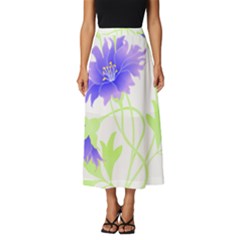 Flowers Art T- Shirtflowers T- Shirt (17) Classic Midi Chiffon Skirt