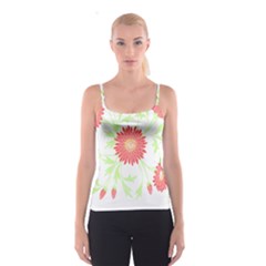 Flowers Art T- Shirtflowers T- Shirt (18) Spaghetti Strap Top by maxcute