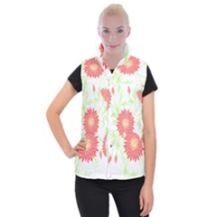 Flowers Art T- Shirtflowers T- Shirt (18) Women s Button Up Vest