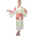 Flowers Art T- Shirtflowers T- Shirt (18) Maxi Velour Kimono View1