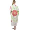 Flowers Art T- Shirtflowers T- Shirt (18) Maxi Velour Kimono View2