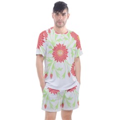 Flowers Art T- Shirtflowers T- Shirt (18) Men s Mesh Tee and Shorts Set