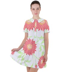 Flowers Art T- Shirtflowers T- Shirt (18) Short Sleeve Shoulder Cut Out Dress 