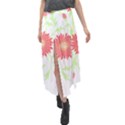 Flowers Art T- Shirtflowers T- Shirt (18) Velour Split Maxi Skirt View1