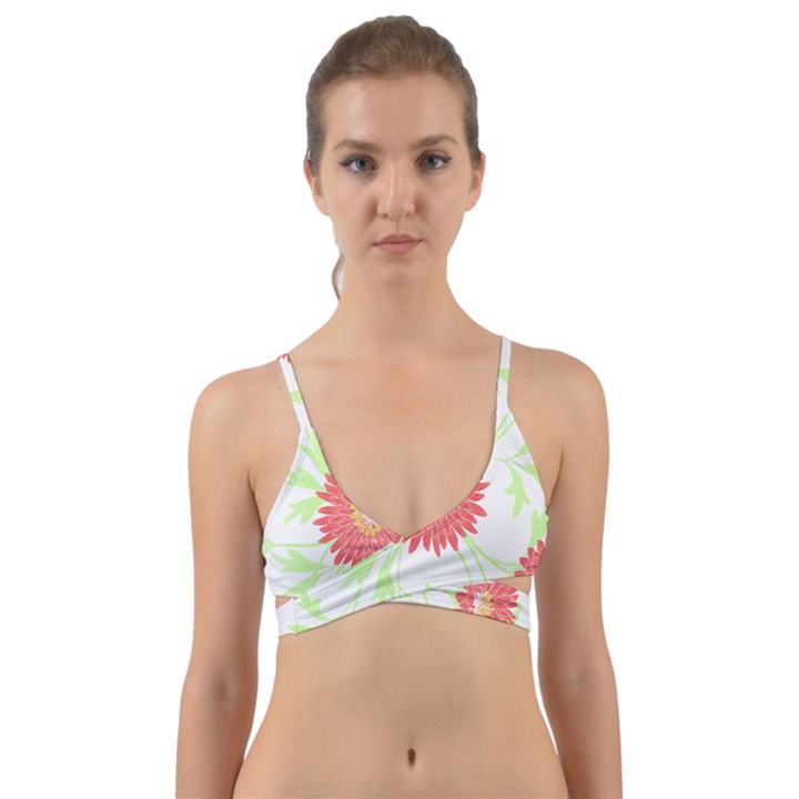 Flowers Art T- Shirtflowers T- Shirt (18) Wrap Around Bikini Top