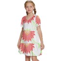 Flowers Art T- Shirtflowers T- Shirt (18) Kids  Short Sleeve Tiered Mini Dress View2