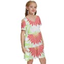 Flowers Art T- Shirtflowers T- Shirt (18) Kids  Short Sleeve Tiered Mini Dress View3