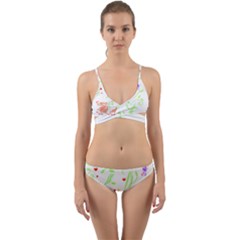 Flowers Art T- Shirtflowers T- Shirt (19) Wrap Around Bikini Set by maxcute