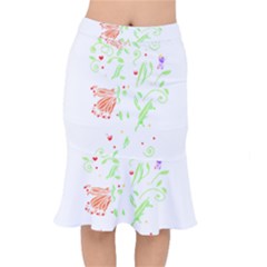 Flowers Art T- Shirtflowers T- Shirt (19) Short Mermaid Skirt by maxcute