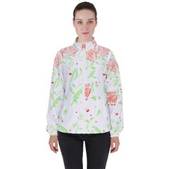 Flowers Art T- Shirtflowers T- Shirt (19) Women s High Neck Windbreaker by maxcute