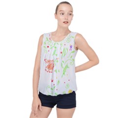 Flowers Art T- Shirtflowers T- Shirt (19) Bubble Hem Chiffon Tank Top by maxcute