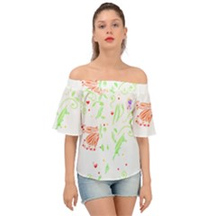 Flowers Art T- Shirtflowers T- Shirt (19) Off Shoulder Short Sleeve Top by maxcute