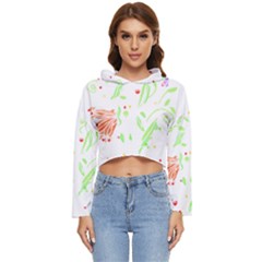 Flowers Art T- Shirtflowers T- Shirt (19) Women s Lightweight Cropped Hoodie by maxcute