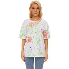 Flowers Art T- Shirtflowers T- Shirt (19) Oversized Basic Tee by maxcute