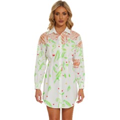 Flowers Art T- Shirtflowers T- Shirt (19) Womens Long Sleeve Shirt Dress