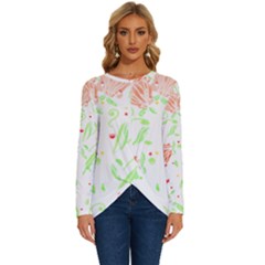 Flowers Art T- Shirtflowers T- Shirt (19) Long Sleeve Crew Neck Pullover Top by maxcute