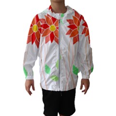 Flowers Art T- Shirtflowers T- Shirt (2) Kids  Hooded Windbreaker by maxcute