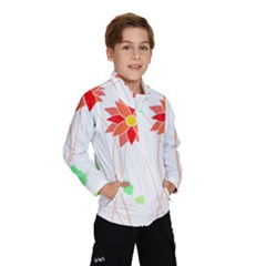 Flowers Art T- Shirtflowers T- Shirt (2) Kids  Windbreaker by maxcute