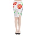 Flowers Art T- Shirtflowers T- Shirt (2) Midi Wrap Pencil Skirt View1