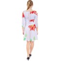 Flowers Art T- Shirtflowers T- Shirt (2) Quarter Sleeve Front Wrap Dress View2