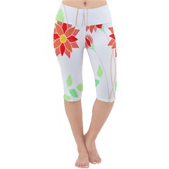 Flowers Art T- Shirtflowers T- Shirt (2) Lightweight Velour Cropped Yoga Leggings by maxcute