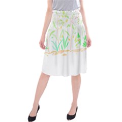 Flowers Art T- Shirtflowers T- Shirt (20) Midi Beach Skirt by maxcute