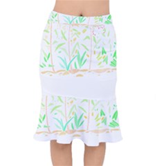 Flowers Art T- Shirtflowers T- Shirt (20) Short Mermaid Skirt by maxcute