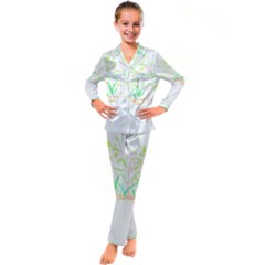 Flowers Art T- Shirtflowers T- Shirt (20) Kid s Satin Long Sleeve Pajamas Set by maxcute