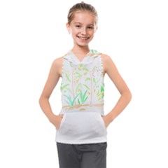 Flowers Art T- Shirtflowers T- Shirt (20) Kids  Sleeveless Hoodie by maxcute